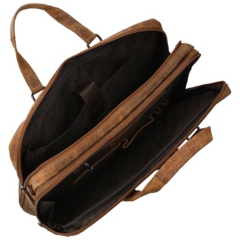 Pánska kožená taška camel - Greenwood Terisan