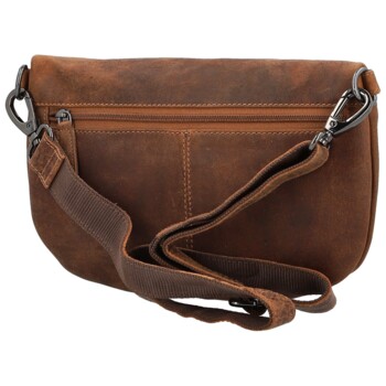 Dámska kožená kabelka/ľadvinka camel - Greenwood Terry