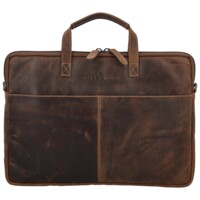 Kožená business taška khaki - Greenwood Torbog