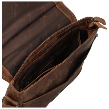 Pánska kožená taška camel - Greenwood Jordy
