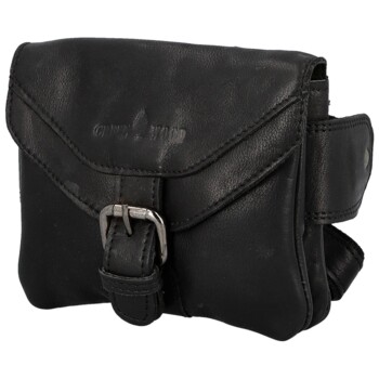 Pánska kožená ľadvinka čierna - Greenwood Obranem