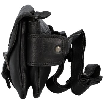 Pánska kožená ľadvinka čierna - Greenwood Obranem