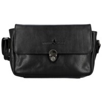 Dámska kožená crossbody kabelka čierna - Greenwood Lusine