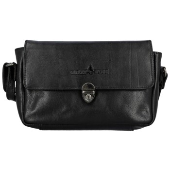 Dámska kožená crossbody kabelka čierna - Greenwood Lusine