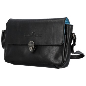 Dámska kožená crossbody kabelka čierna - Greenwood Lusine