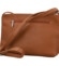 Dámska kožená crossbody kabelka koňaková - Delami Vera Pelle Finni