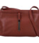 Dámska kožená crossbody kabelka tmavo červená - Delami Vera Pelle Finni