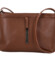 Dámska kožená crossbody kabelka hnedá - Delami Vera Pelle Finni