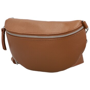 Dámska kožená ľadvinka koňaková - Delami Vera Pelle Gianni