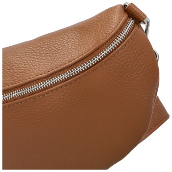 Dámska kožená ľadvinka koňaková - Delami Vera Pelle Gianni