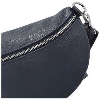 Dámska kožená ľadvinka tmavo modrá - Delami Vera Pelle Gianni