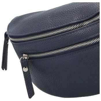 Dámska kožená ľadvinka tmavo modrá - Delami Vera Pelle Lila