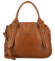Dámska kožená kabelka na rameno koňaková - Delami Vera Pelle Tirza