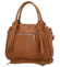 Dámska kožená kabelka na rameno koňaková - Delami Vera Pelle Tirza