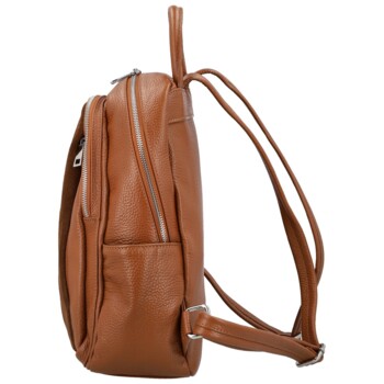Dámsky kožený batoh koňakový - Delami Vera Pelle Naoto