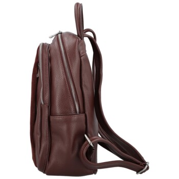 Dámsky kožený plecniak vínový - Delami Vera Pelle Naoto