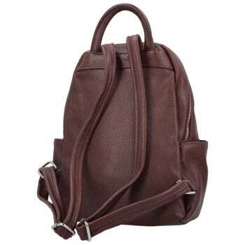 Dámsky kožený plecniak vínový - Delami Vera Pelle Naoto
