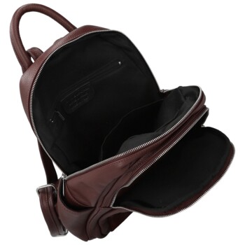 Dámsky kožený plecniak vínový - Delami Vera Pelle Naoto