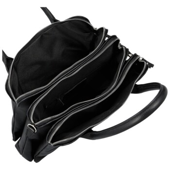 Dámska kožená kabelka na rameno čierna - Delami Vera Pelle Tyra