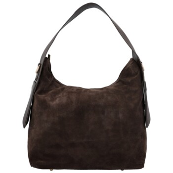 Dámska kabelka na rameno tmavo hnedá - Delami Vera Pelle Mimmi