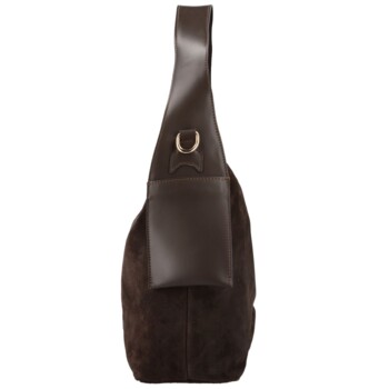 Dámska kabelka na rameno tmavo hnedá - Delami Vera Pelle Mimmi