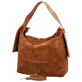 Dámska kabelka na rameno koňaková - Delami Vera Pelle Mimmi