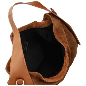 Dámska kabelka na rameno koňaková - Delami Vera Pelle Mimmi