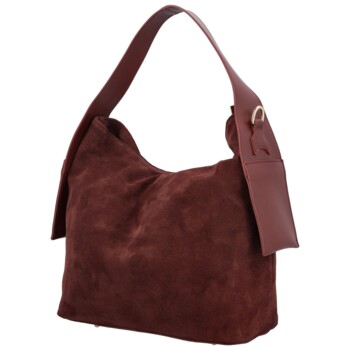 Dámska kabelka na rameno vínová - Delami Vera Pelle Mimmi