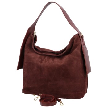 Dámska kabelka na rameno vínová - Delami Vera Pelle Mimmi