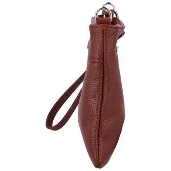Dámska kožená crossbody kabelka vínová - Delami Vera Pelle Denica