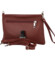 Dámska kožená crossbody kabelka vínová - Delami Vera Pelle Denica