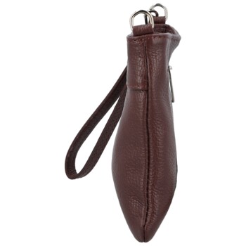 Dámska kožená crossbody kabelka tmavo vínová - Delami Vera Pelle Denica