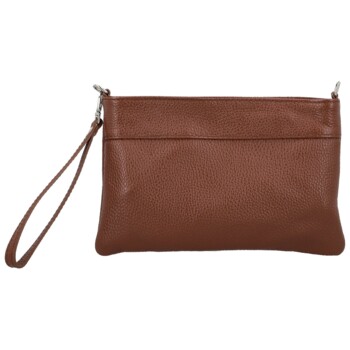 Dámska kožená crossbody kabelka hnedá - Delami Vera Pelle Denica