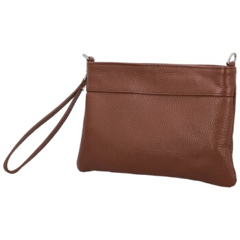 Dámska kožená crossbody kabelka hnedá - Delami Vera Pelle Denica