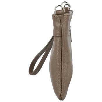 Dámska kožená crossbody kabelka tmavo béžová - Delami Vera Pelle Denica