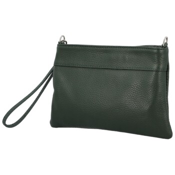 Dámska kožená crossbody kabelka tmavo zelená - Delami Vera Pelle Denica