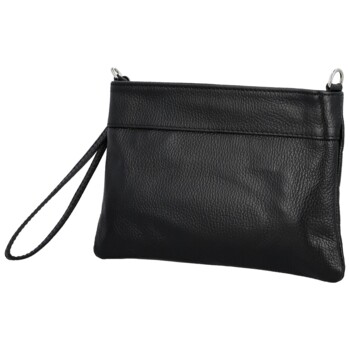 Dámska kožená crossbody kabelka čierna - Delami Vera Pelle Denica