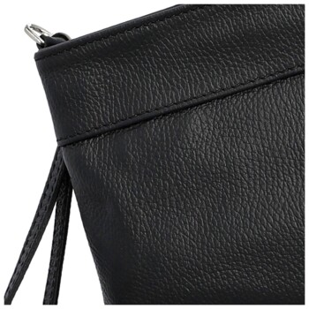 Dámska kožená crossbody kabelka čierna - Delami Vera Pelle Denica