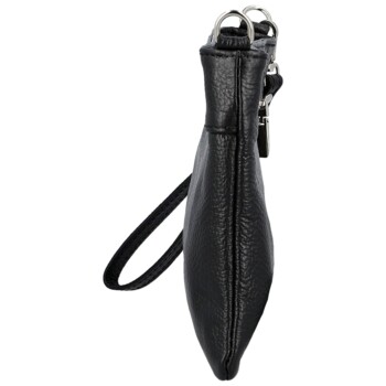 Dámska kožená crossbody kabelka čierna - Delami Vera Pelle Denica