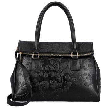 Dámska kožená kabelka do ruky čierna - Delami Vera Pelle Arjana