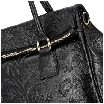 Dámska kožená kabelka do ruky čierna - Delami Vera Pelle Arjana