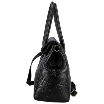 Dámska kožená kabelka do ruky čierna - Delami Vera Pelle Arjana