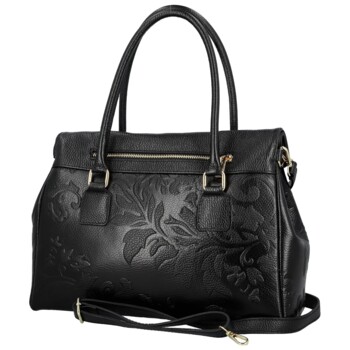 Dámska kožená kabelka do ruky čierna - Delami Vera Pelle Arjana