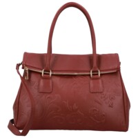 Dámska kožená kabelka do ruky tmavo červená - Delami Vera Pelle Arjana