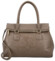 Dámska kožená kabelka do ruky taupe - Delami Vera Pelle Arjana