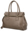 Dámska kožená kabelka do ruky taupe - Delami Vera Pelle Arjana