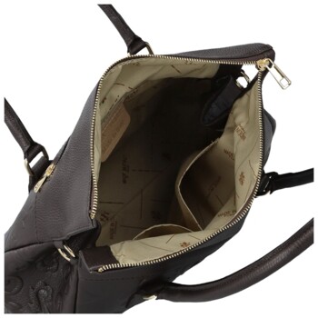 Dámska kožená kabelka do ruky tmavo hnedá - Delami Vera Pelle Arjana