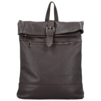Dámsky kožený batoh tmavo hnedý - Delami Vera Pelle Jorge