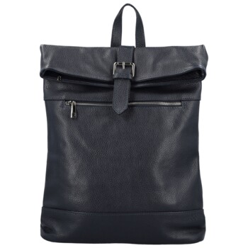 Dámsky kožený batoh tmavo modrý - Delami Vera Pelle Jorge