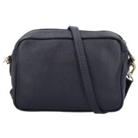 Dámska kožená crossbody kabelka tmavo modrá - Delami Vera Pelle Maevis